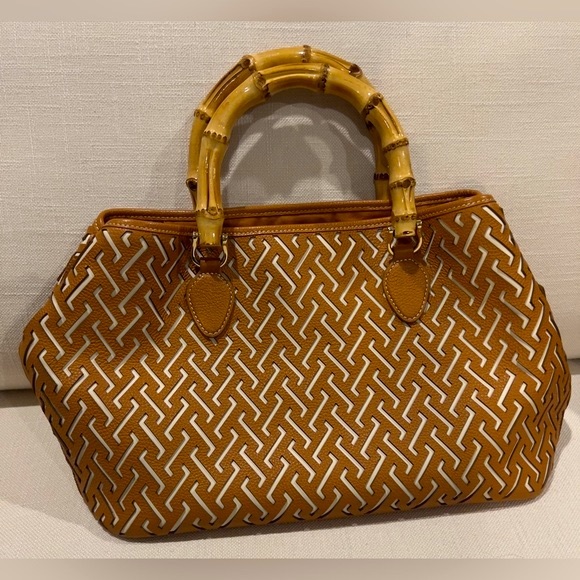 J. McLaughlin Handbags - J McLaughlin Mia Tote with wooden handles